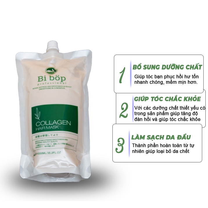 Hấp Siêu Phục Hồi BB COLLAGEN Nhật Bản 1000ml