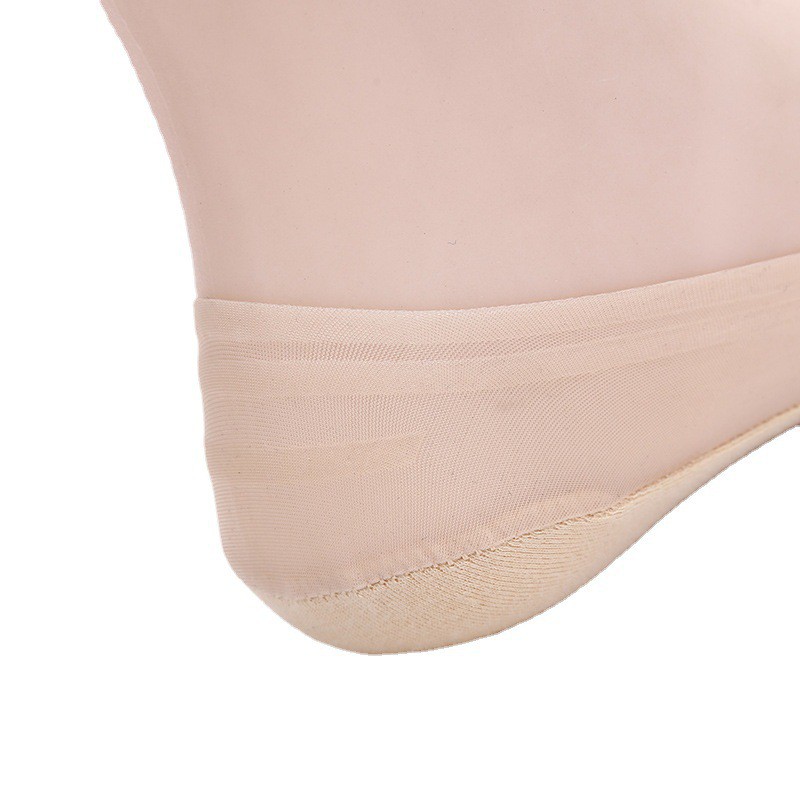 Summer Ice Silk Invisible Boat Socks Women Black Nylon No Show Socks Cozy Ladies Sexy Non Slip Socks Cotton Sole