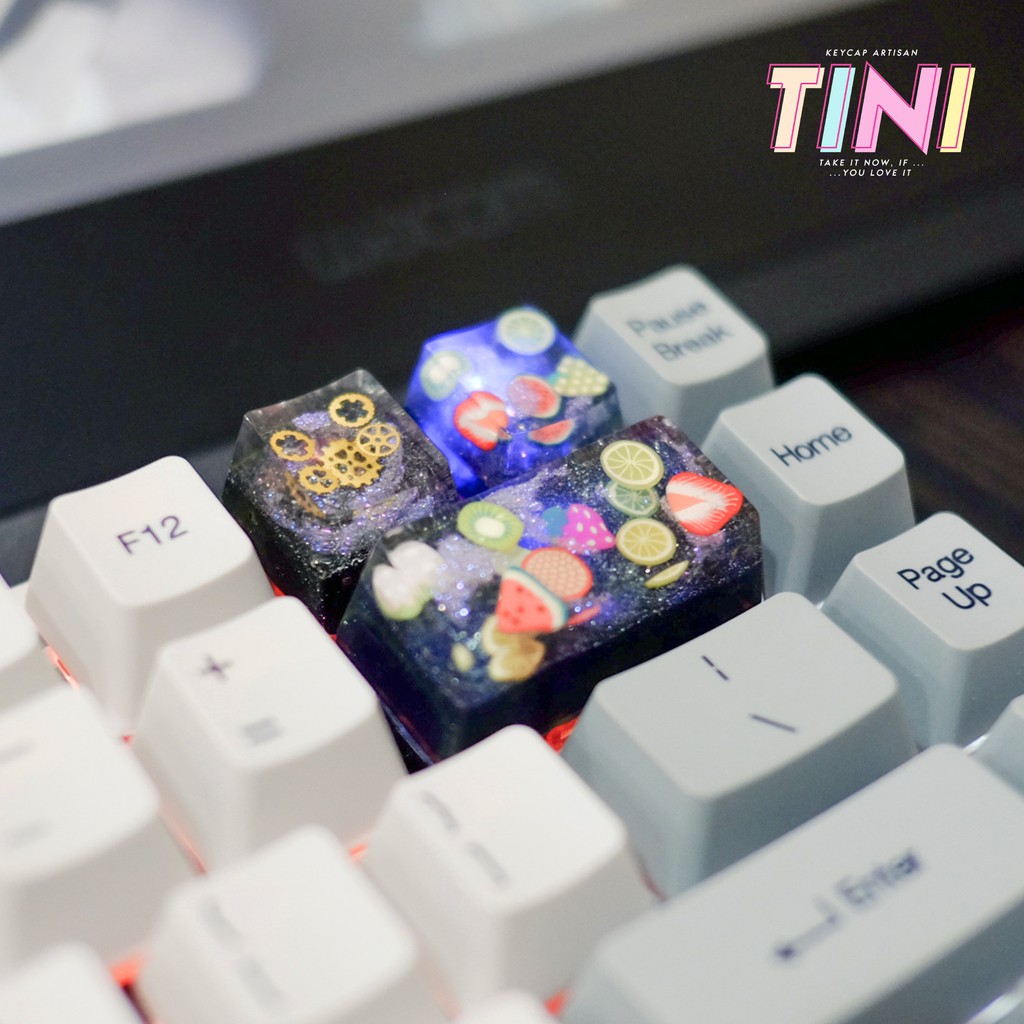 Keycap Resin vũ trụ trái cây, bánh răng - OEM - TiNi Artisan