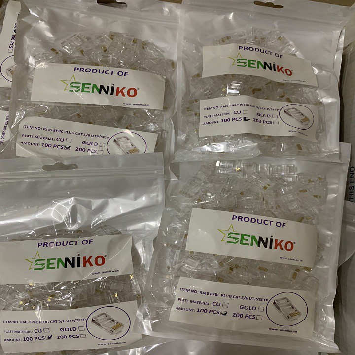 Túi hạt mạng 100 hạt SENNIKO Hàng chuẩn, lá đồng dày.