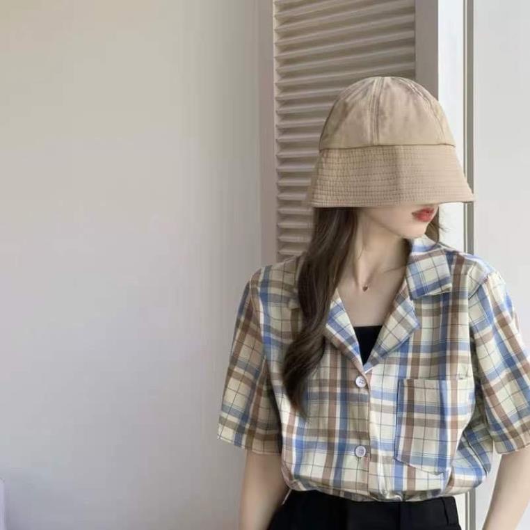 Áo sơmi cổ vest kẻ KA5
