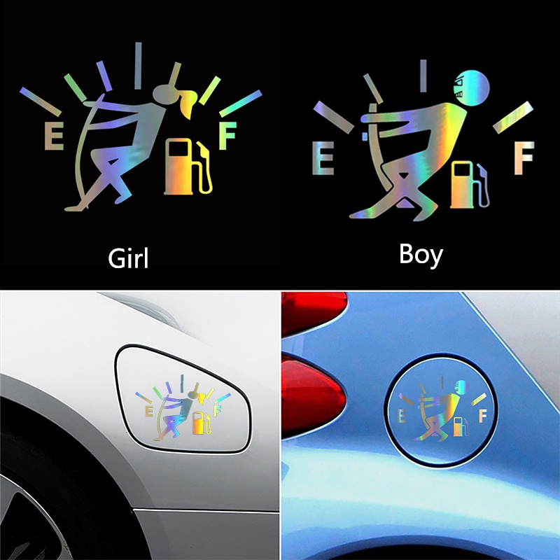 Laser Tem Decal Dán Trang Trí Nắp Bình Xăng Ô Tô Xe Hơi Màu