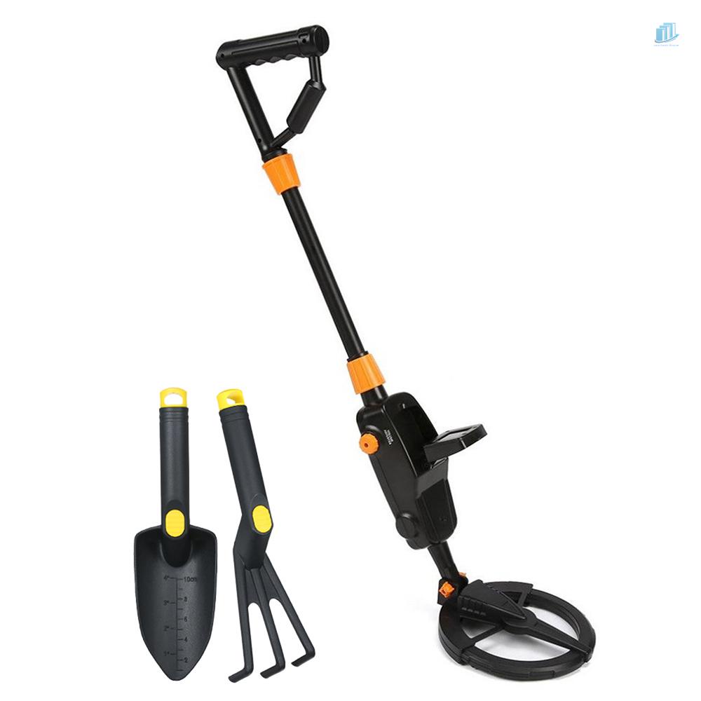 Máy Dò Tìm Kho Báu Bằng Kim Loại Cầm Tay Màu Vàng Kèm Xẻng Xúc Cát Và Giá Đỡ Tiện Dụng Cho Trẻ Em