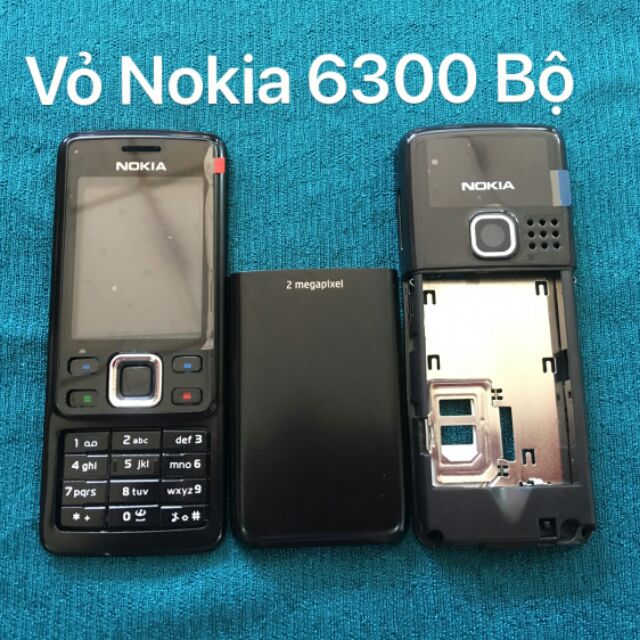 Vỏ Nokia 6300 bộ(mặt trước,mặt sau,bàn phím,khung sườn)