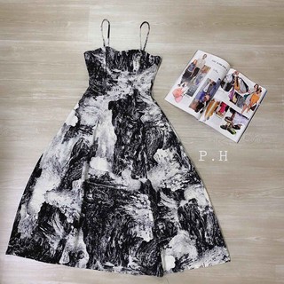 (HOT)  Đầm Maxi Lụa Loang , Váy 2 Dây loang