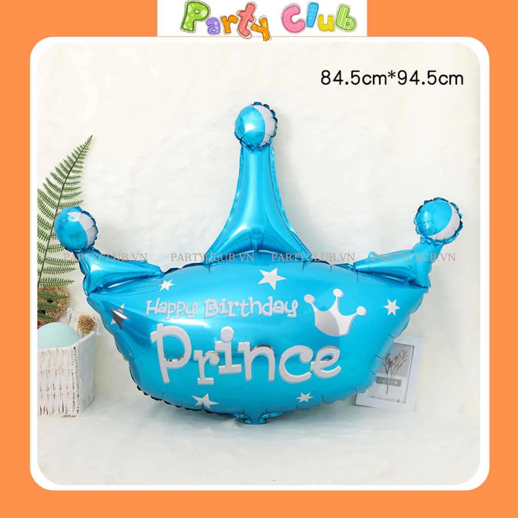 Bóng vương miệng xanh, hồng Prince Princess trang trí sinh nhật