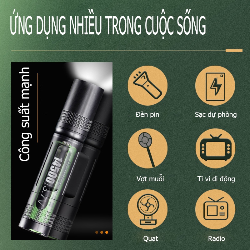 Pin sạc 14500 3,7V Lithium 3150mWh công suất cao chính hãng Doublepow