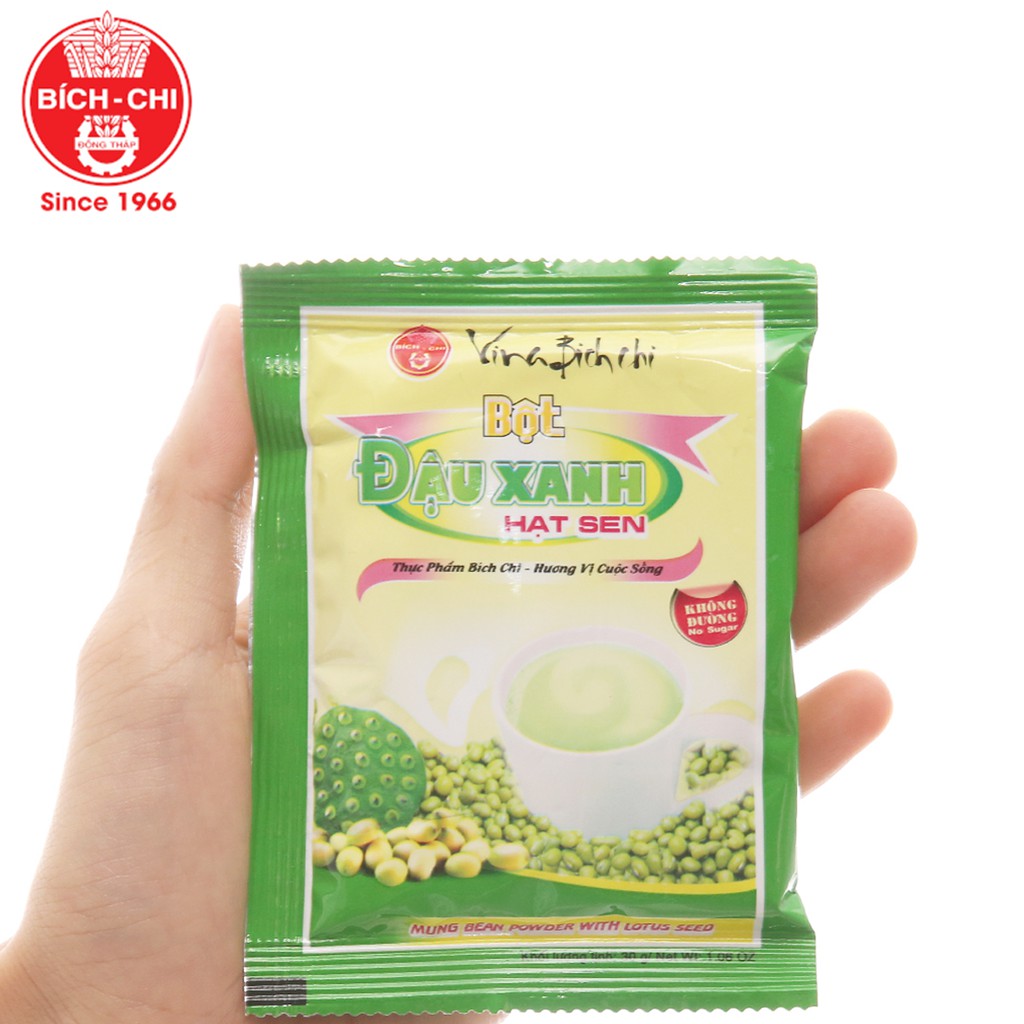 BỘT ĐẬU XANH HẠT SEN KHÔNG ĐƯỜNG BÍCH CHI MUNG BEAN POWDER WITH LOTUS SEED NO SUGAR