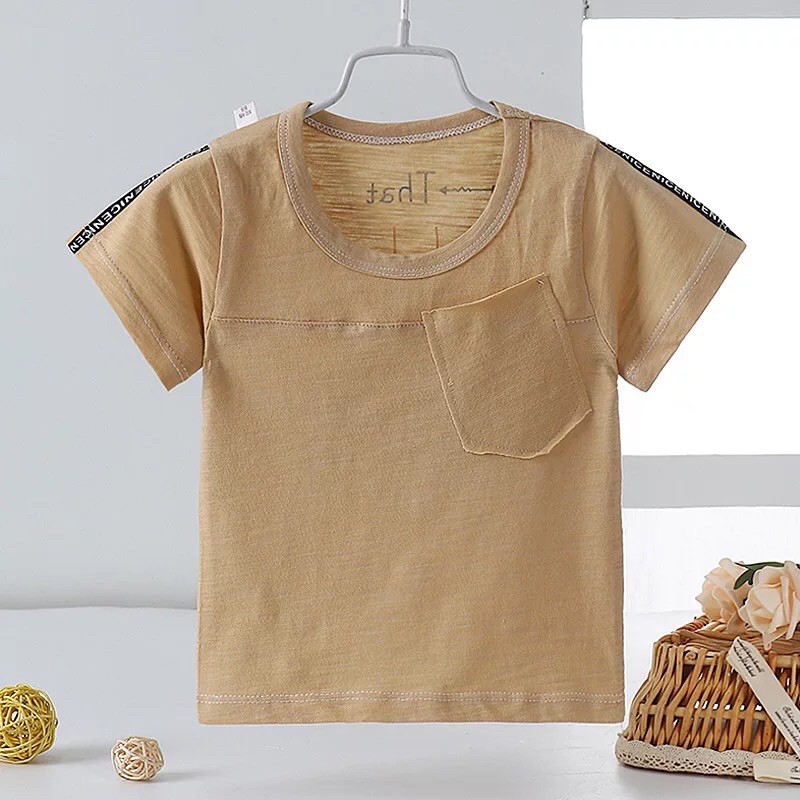 Áo Cộc Tay cho bé trai chất cotton mềm mát, thoáng khí, thấm hút mồ hôi