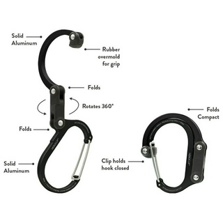 Móc khoá HEROCLIP® Medium - Stealth Black