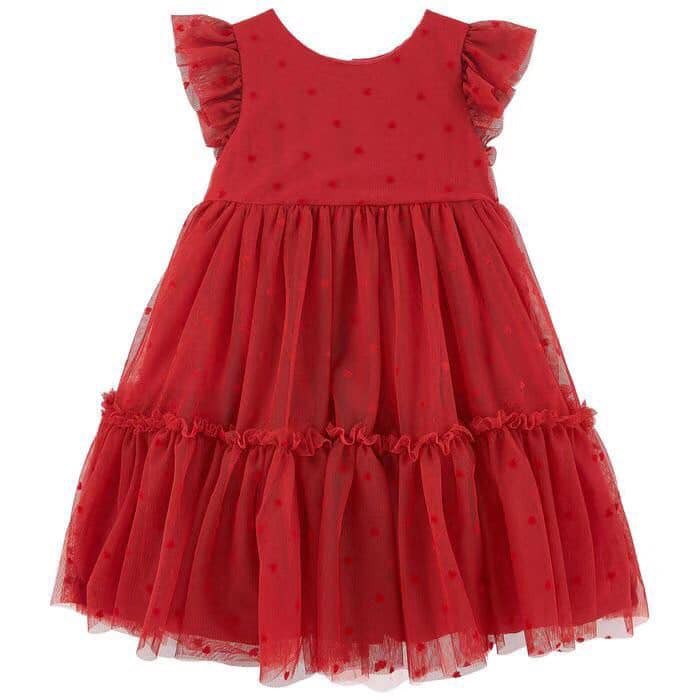 VÁY HOẠ TIẾT TRÁI TIM NHÍ hi