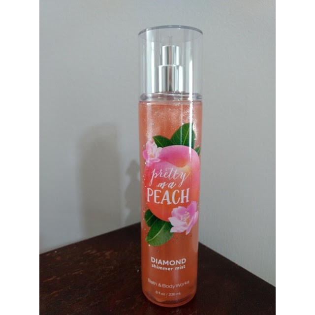 «Mẫu Thử» 🎈 Xịt Thơm Có Nhũ Bath & Body Works Fine Fragrance Mist Hương - PRETTY AS A PEACH DIAMOND SHIMMER MIST ❃