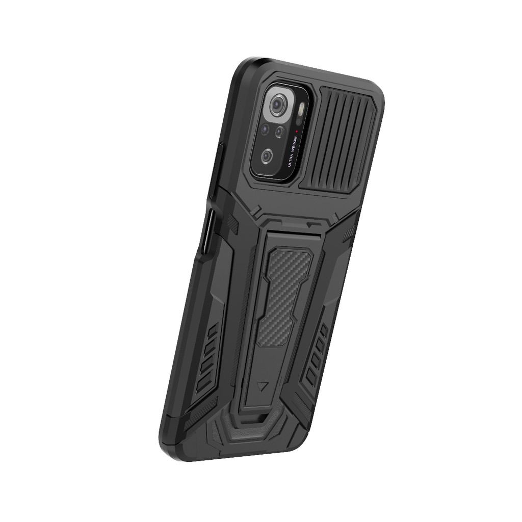 Ốp lưng Xiaomi Redmi Note 10 / Note 10s Iron Man Pro chống sốc giá đỡ xem phim cao cấp