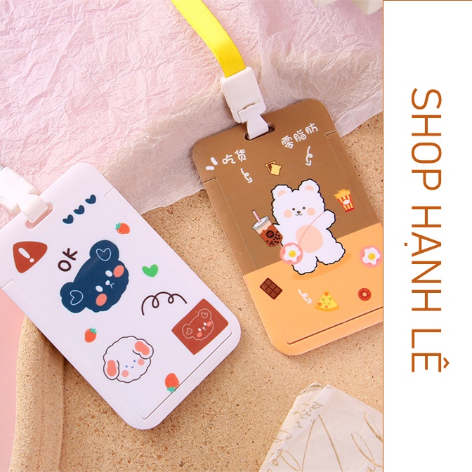 Dây đeo thẻ họa tiết hoạt hình đáng yêu cho học sinh sinh viên hoặc người đi làm