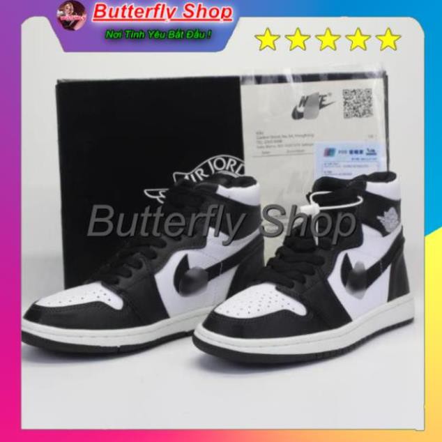 [XẢ KHO 1 NGÀY] 🔥giày thể thao sneaker 🔥Air Jordan panda JD cao đen trắng cao cấp full  box