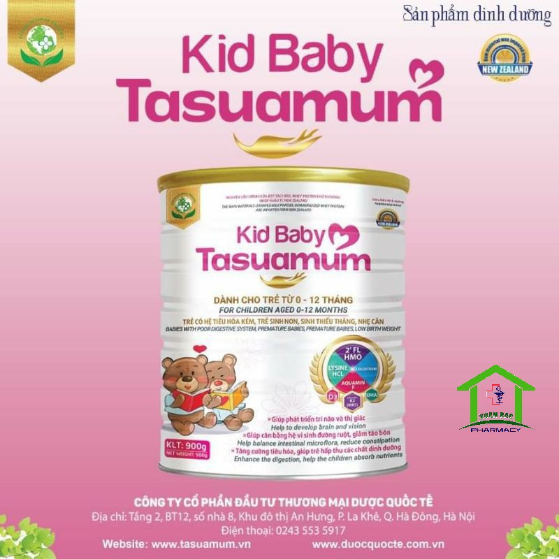 ✅ [CHÍNH HÃNG] Sữa bột Kid Baby Tasuamum 900G/ 400G Sữa dinh dưỡng tăng cân cho trẻ dưới 1 tuổi, sữa béo cho bé biếng ăn