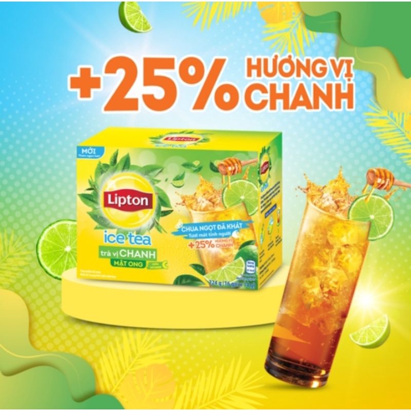 Trà Lipton Vị Chanh Mật Ong 224g hộp 16gói