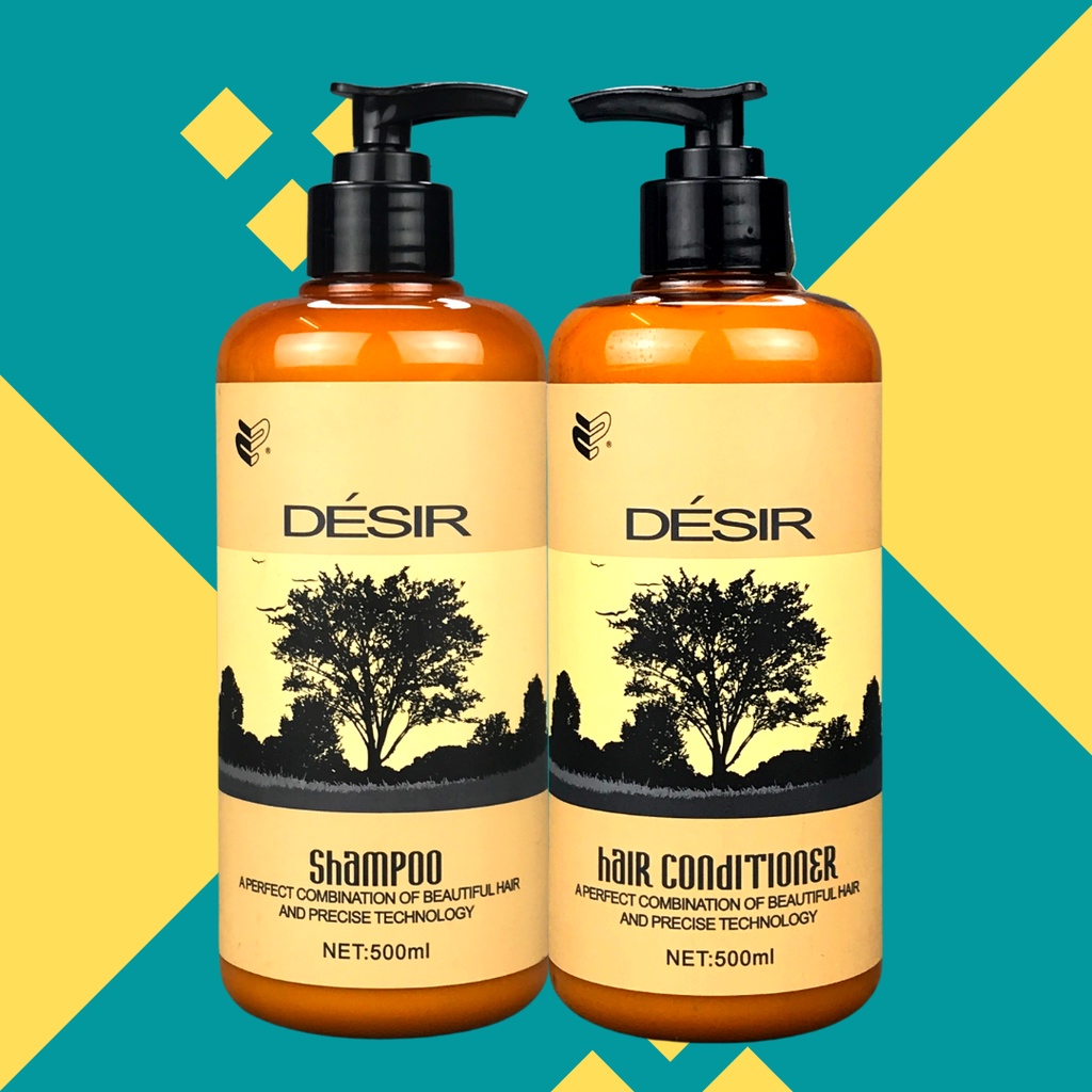 Dầu Gội Đầu Desir Argan oil Hoàn Hình Xả Siêu Mượt Lưu Hương 500ml MPQO