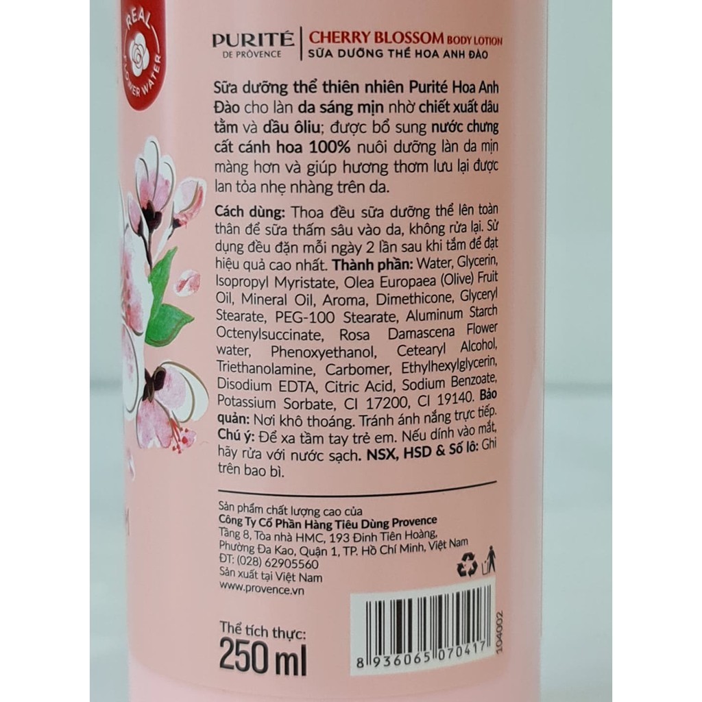 Sữa Dưỡng Thể PURITE PROVENCE 250ml