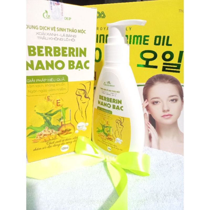 Dung dịch vệ sinh phụ nữ BERBERIN NANO BẠC ( Trầu không, trinh nữ, VTM E, HOA ANH THẢO...)