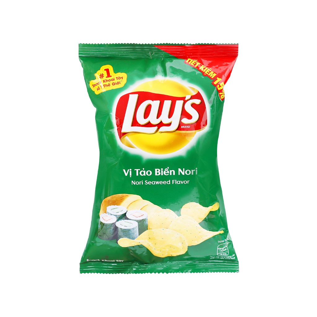 Bánh snack khoai tây Lays nhiều vi gói nhỏ 38g - Lay's 38g