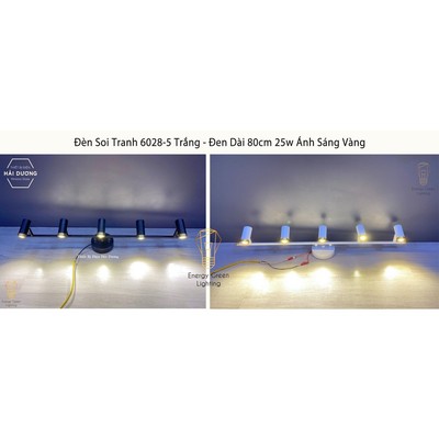 Đèn soi tranh Energy Green Lighting 6028-5 LED Trang Trí Hiện Đại - Ánh Sáng Vàng - Điều Chỉnh Được Góc Chiếu