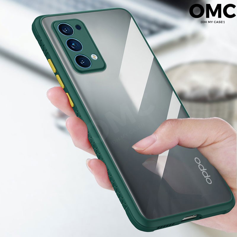 Ốp Điện Thoại Cứng Cạnh Mềm Chống Sốc Trong Suốt Cho Oppo Reno4