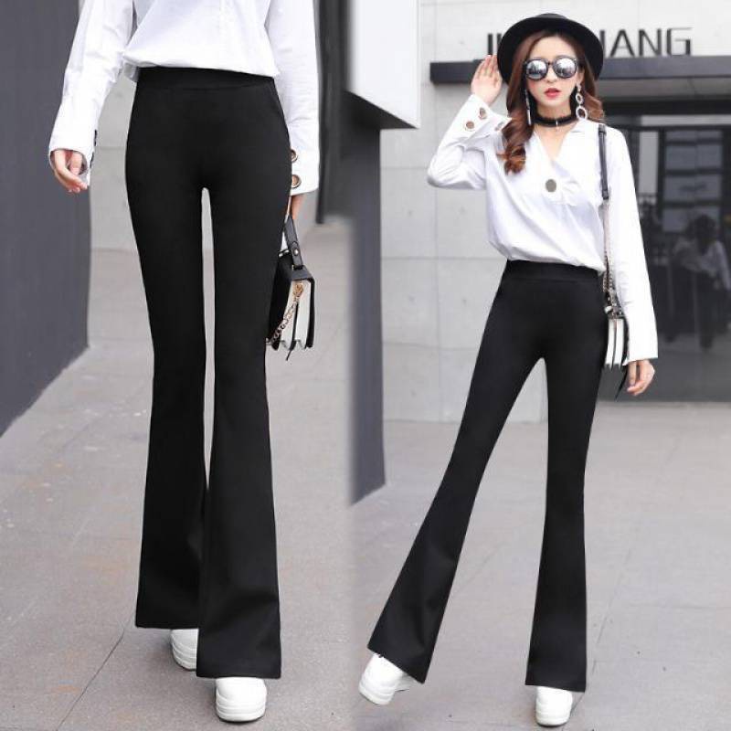 Quần legging ống loe cạp cao dáng dài chất cotton co dãn thoải mái from xinh tôn dáng  QN612