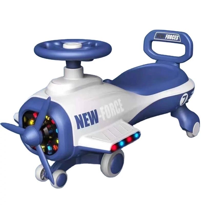 Xe lắc máy bay cho bé  ,xe chòi chân cao cấp New force có đèn nhạc  mẫu mới nhất  trọng tải 120kg.