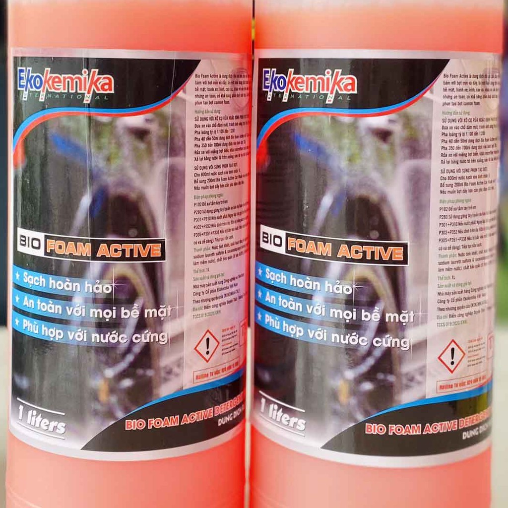 Dung dịch rửa xe bọt tuyết cao cấp BIO FOAM ACTIVE 1 Lít tạo bọt siêu mịn