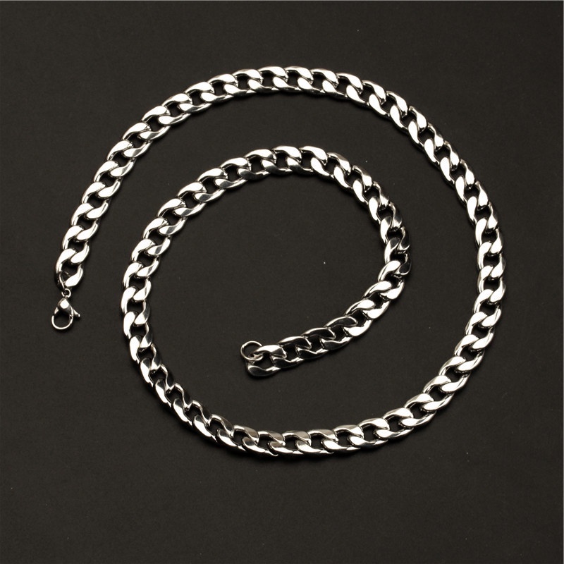 Dây Chuyền Nam Titan Không Gỉ Xích Cuban Lớn 10mm