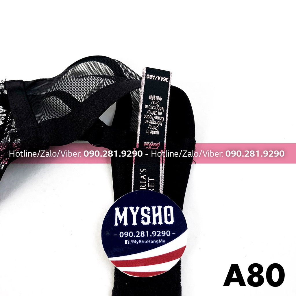 (Bill Mỹ 36AA, A80) - Áo đen lấp lánh, siêu nâng, gài trước, Bombshell Add-2-cups, Black Lurex - Victoria Secret USA | BigBuy360 - bigbuy360.vn