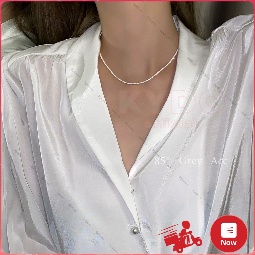 Vòng cổ bạc 925 nữ choker cá tính dây chuyền thời trang hàn quốc MCK7 - KYDO Phụ kiện trang sức