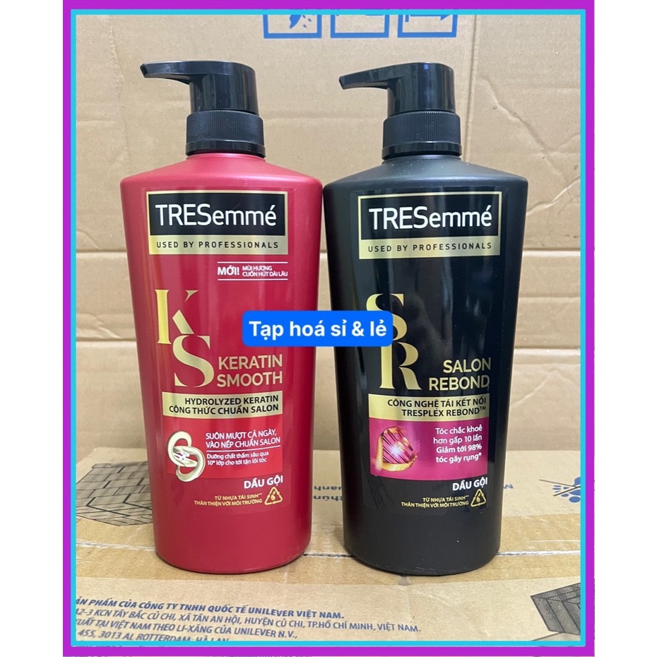 Dầu gội TRESEMME 640g/ 850g đen, đỏ, xanh