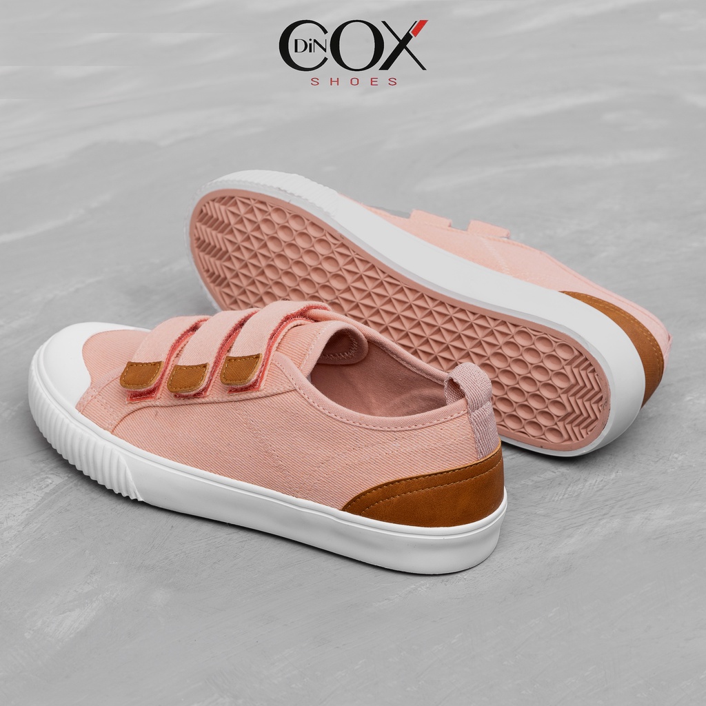 Giày Sneaker Vải Nữ DINCOX E01 Quai Dán Nữ Tính E01 Pink