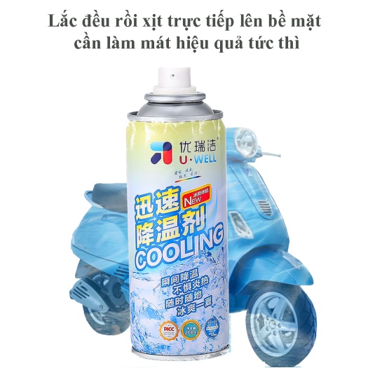 Bình Xịt Lạnh Tức Thời Làm Mát Oto Xe Máy, Xịt Lạnh Yên Xe Máy Siêu Thơm, Khử Mùi Hiệu Quả