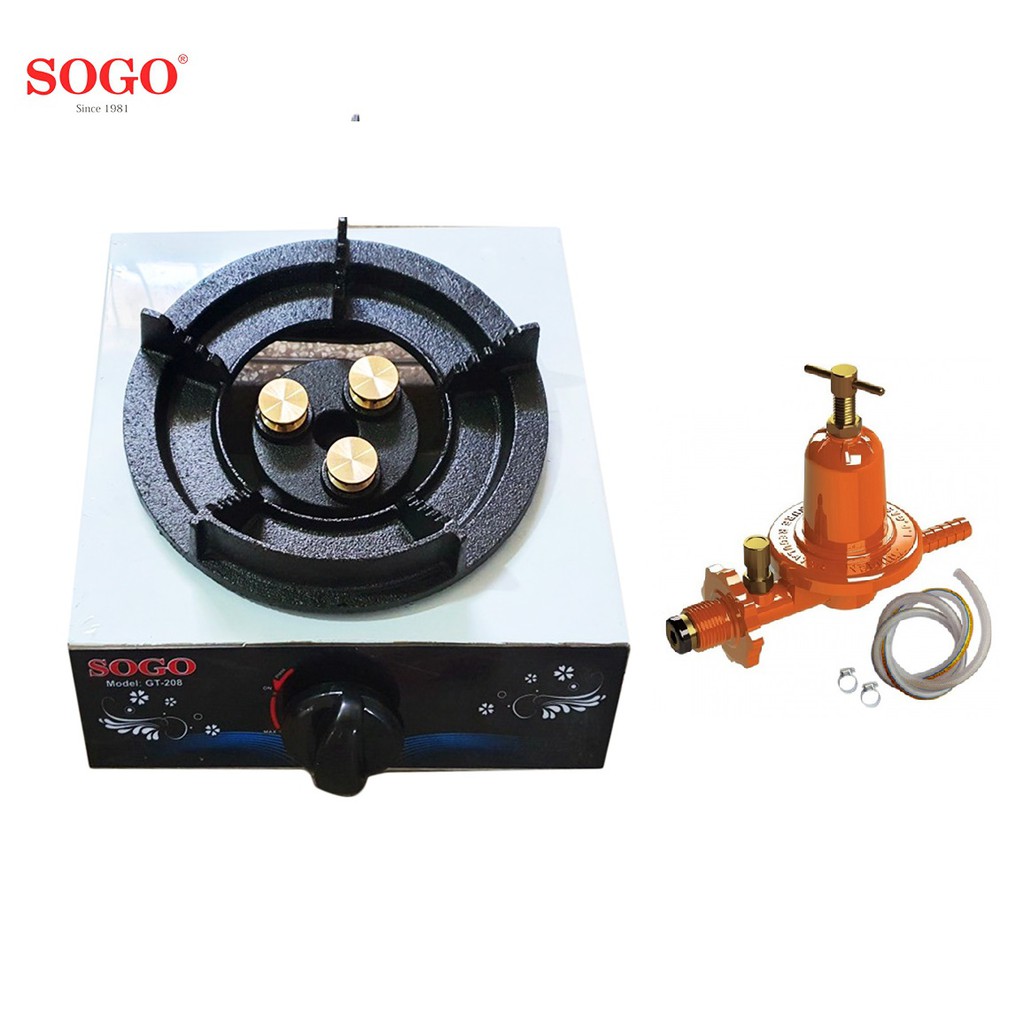 Combo Bếp Khè Gas Bán Công Nghiệp SOGO GT-208G-3DD + NA-547SH / NA-537SH