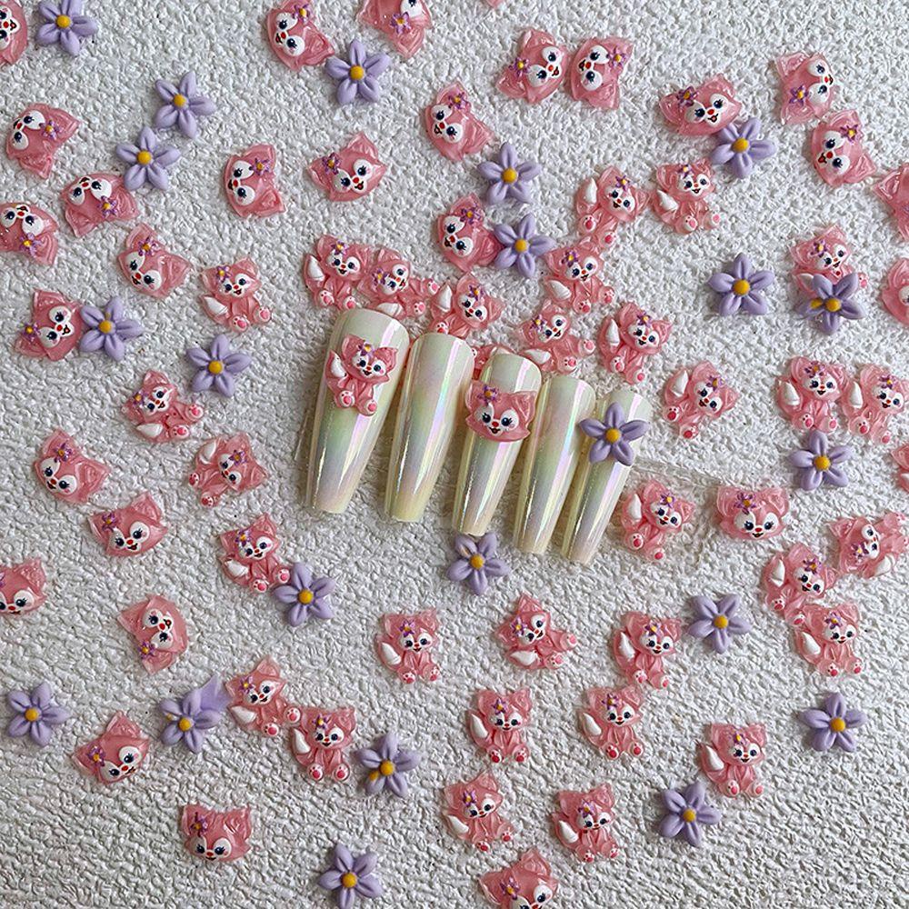 Set 20 Phụ Kiện Trang Trí Móng Tay Hình Thỏ Dễ Thương Xinh Xắn|Phụ Kiện Làm Móng DIY Chuyên Dụng