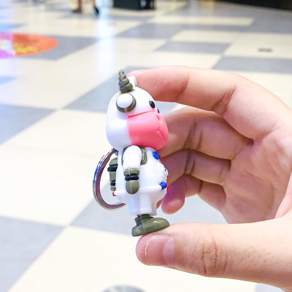 Móc Khóa Hình Động Vật Hoạt Hình Bằng PVC Ox Thời Trang