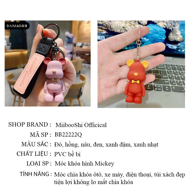 Móc chìa khóa xe máy ô tô đôi hình Mickey xinh xắn dễ thương hoạt hình đủ màu sắc hot trend tiktok MiibooShi  BB22222Q