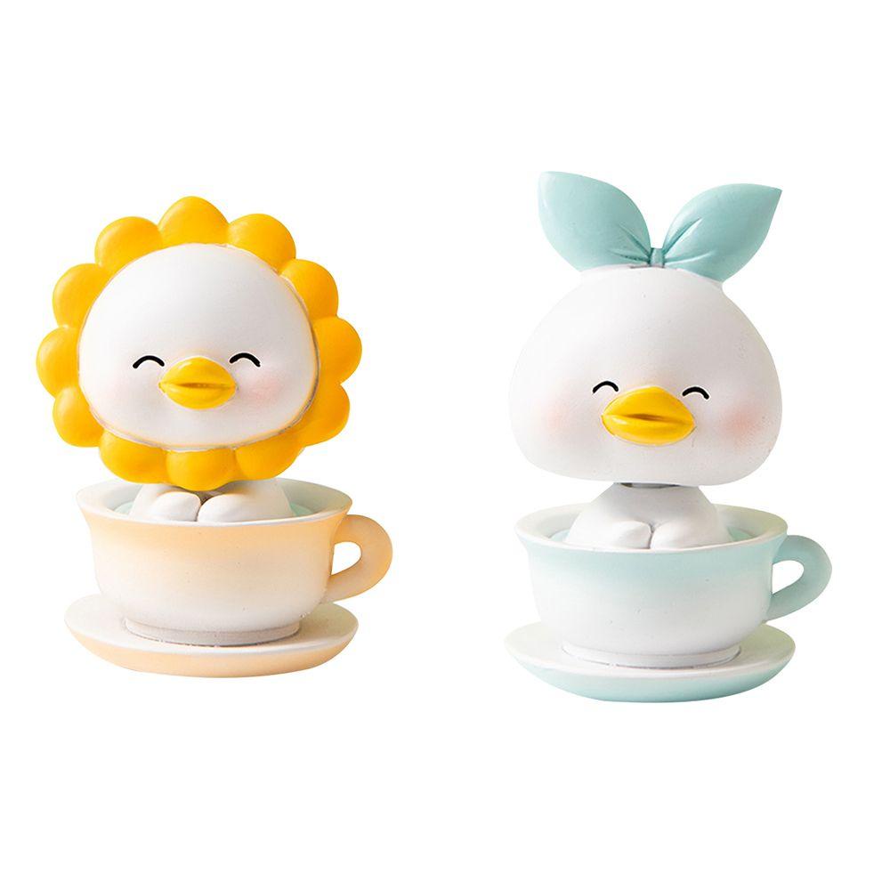 KUNHEV Đồ trang trí Chú Vịt Bằng Resin Để Bàn Trang Trí Nội Thất / Tiểu Cảnh