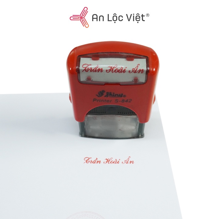 Khắc dấu tên HM 1 dòng - 2 dòng theo yêu cầu SHINY S842