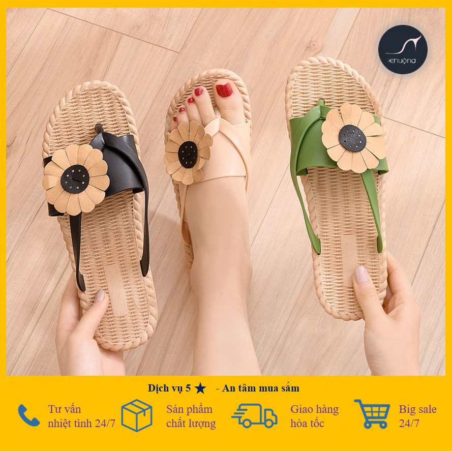 Dép kẹp nữ SIÊU NHẸ NƠ HOA XUÂN HÈ, dép tông nữ chất liệu bền đẹp thời trang Hàn Quốc giày Chuộng