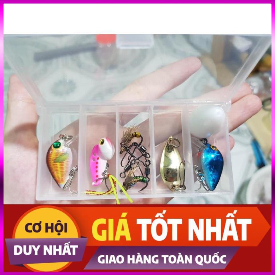 [Xả Kho 3 Ngày] Bộ combo mồi lure kèm hộp đựng mương,lóc,sộp,rô phi,....