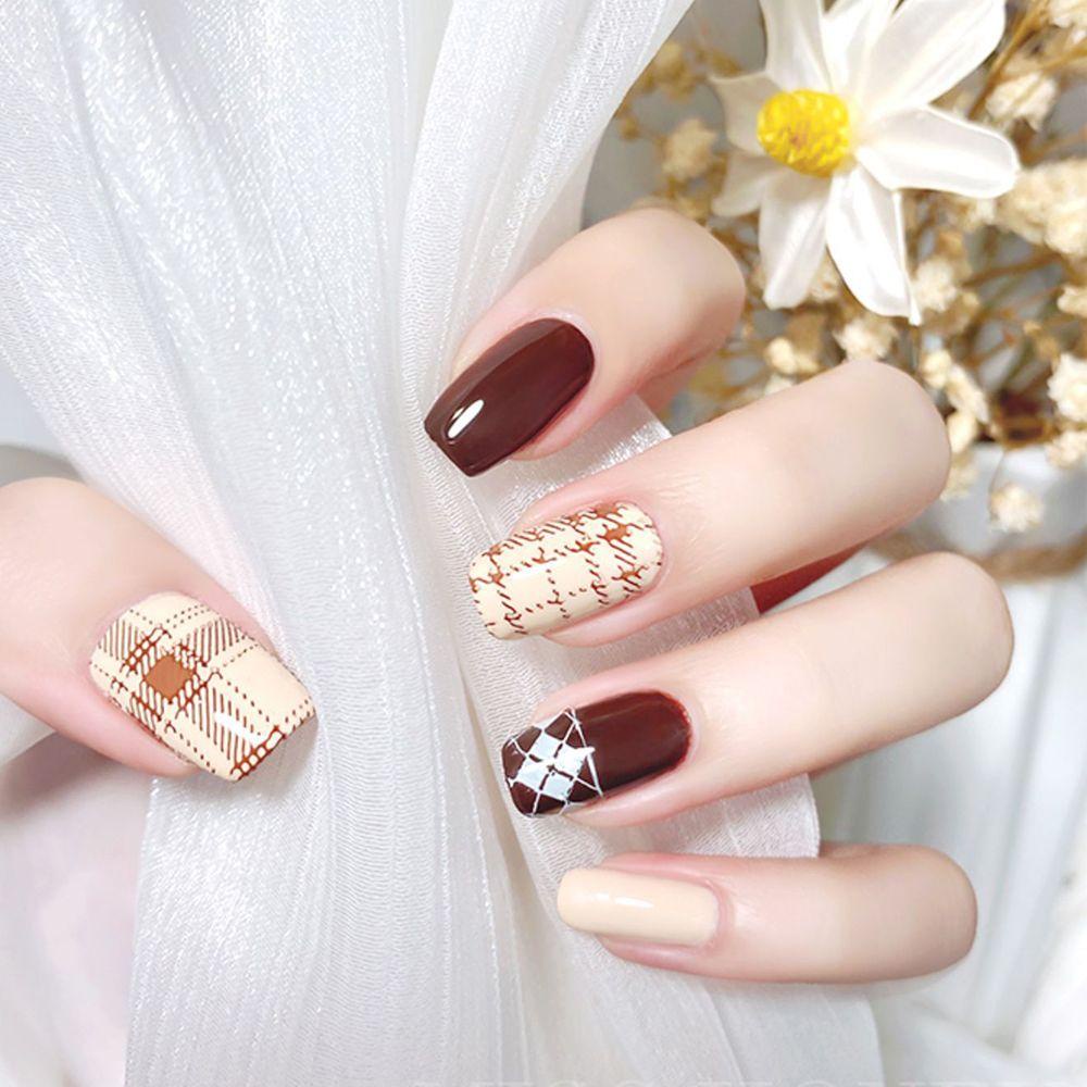 Khuôn Trang Trí Móng Tay Nghệ Thuật Họa Tiết Hoa / Động Vật Kẻ Sọc Độc Đáo DIY
