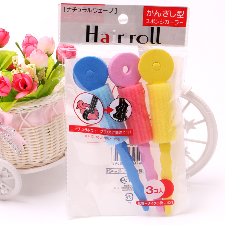 [Hàng mới về] Set 3 lô uốn tóc tạo kiểu làm từ mút xốp bọt biển