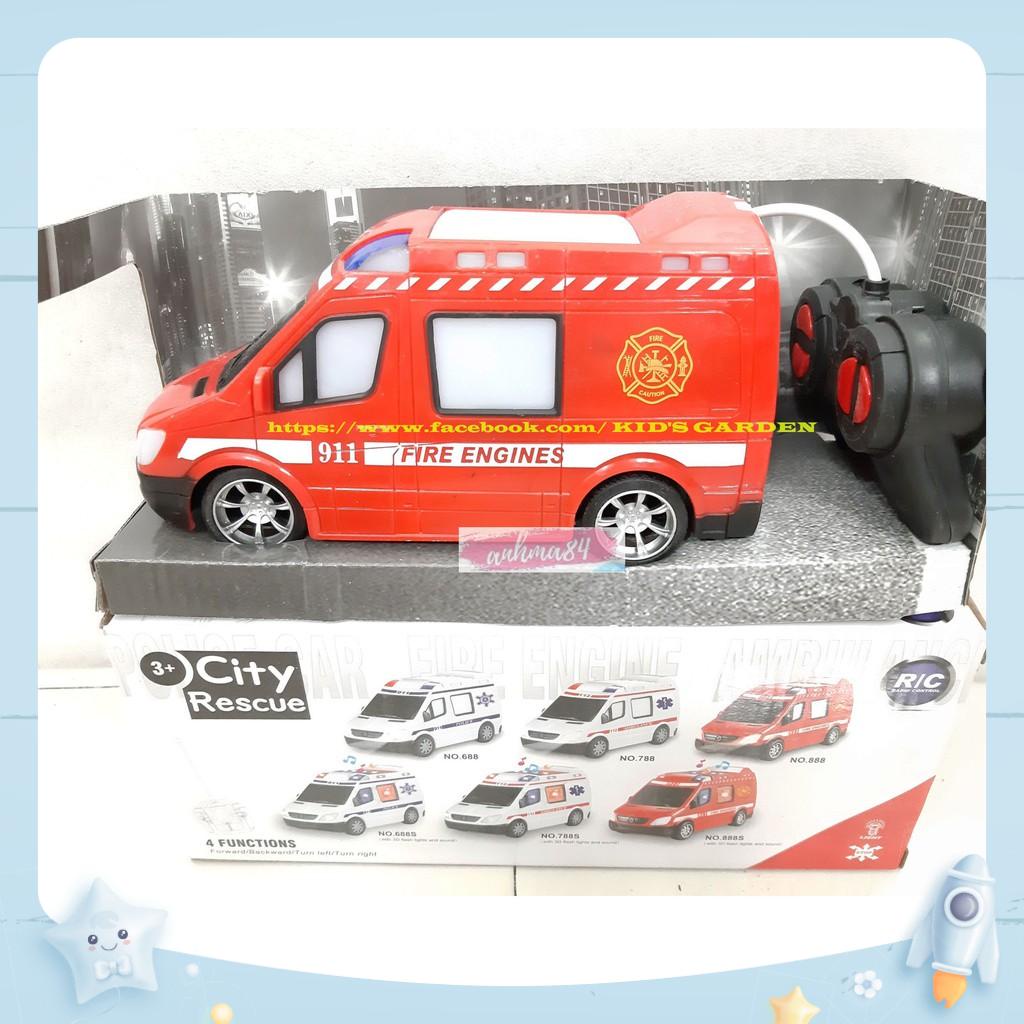 ĐỒ CHƠI MÔ HÌNH XE CỨU HỎA điều khiển từ xa - No.888 - Ảnh thật.