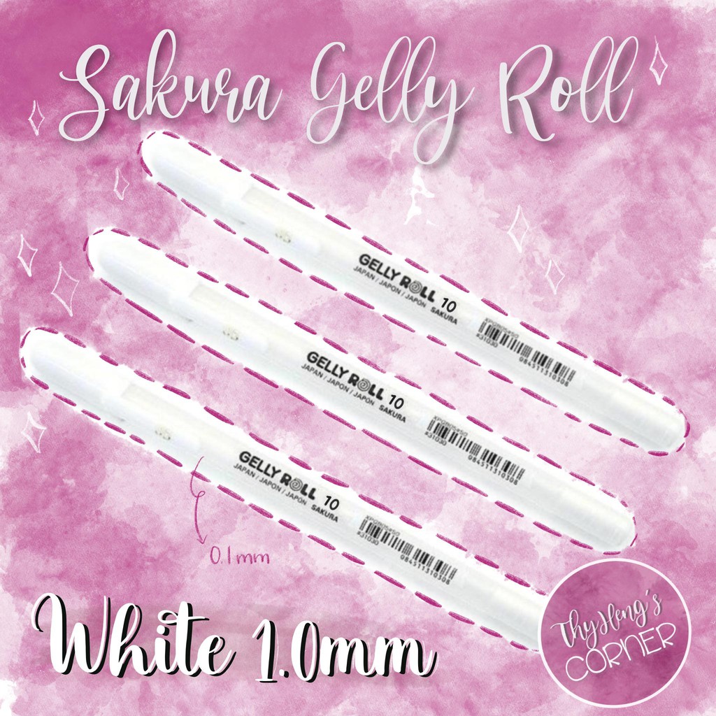 Bút Gel Trắng Sakura Gelly Roll - Made in Japan (Nhiều loại ngòi)