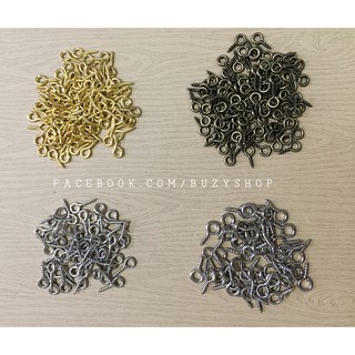 Đinh xoắn(đinh ốc , đin vặn) khoen xoắn gắn đất sét nhật, resin [phụ liệu handmade, nguyên liệu thủ công]