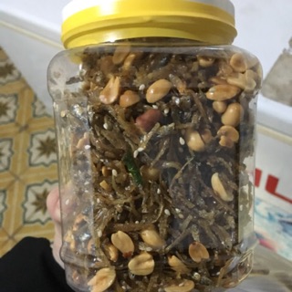 Cá cơm rim lạc vừng hộp như hình 350gram